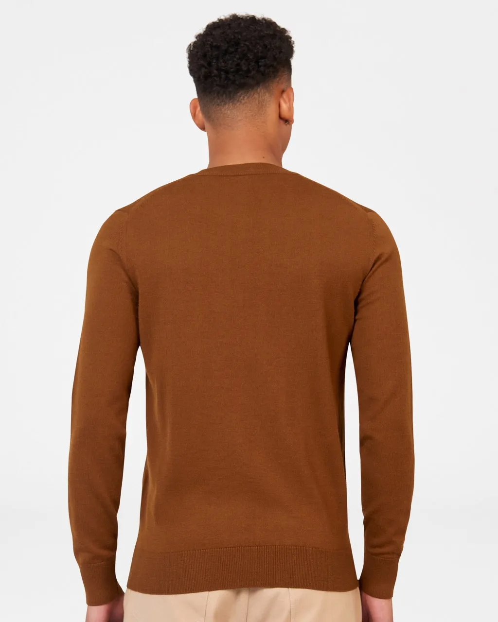 Signature Merino Crewneck Sweater - Utility Brown