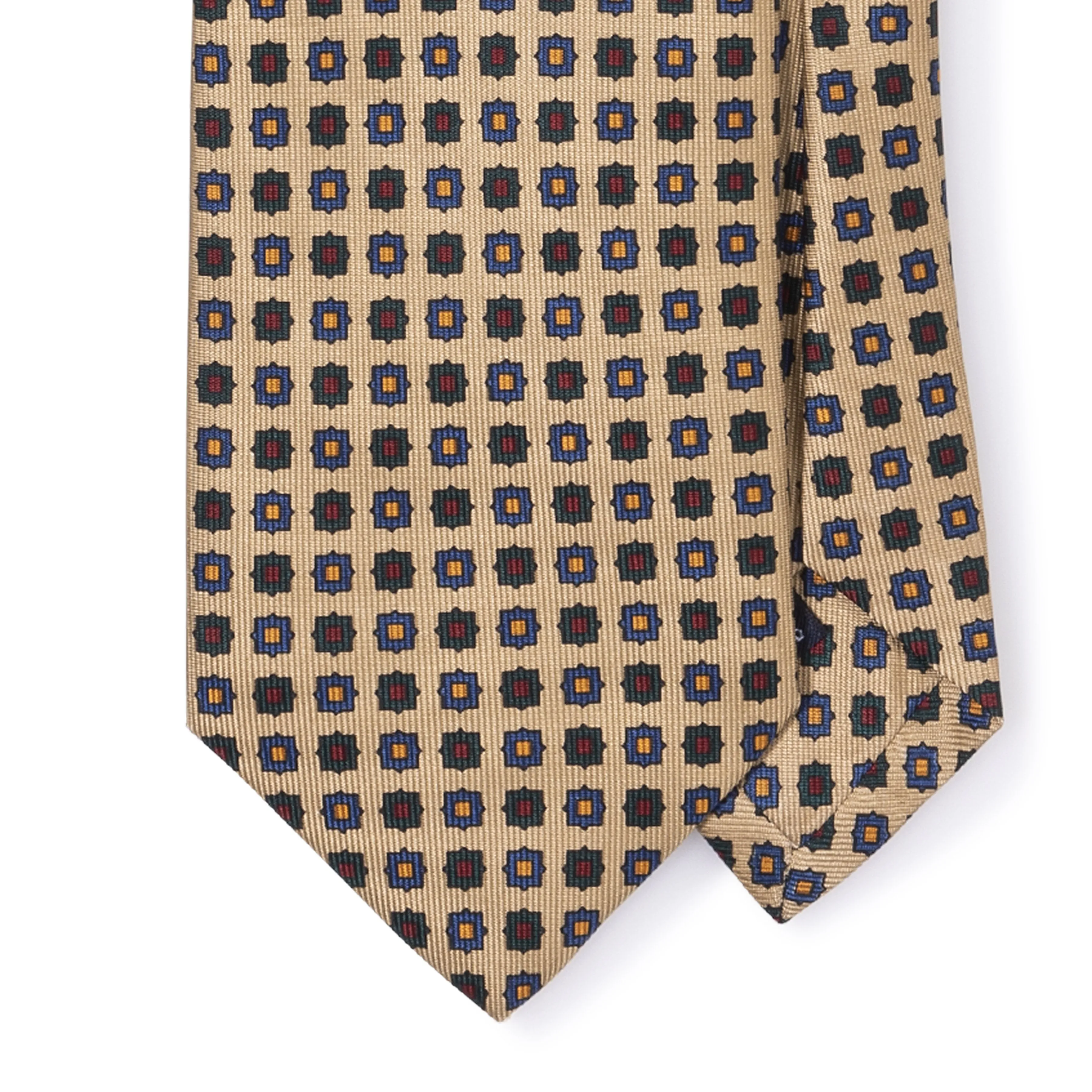 Silk Foulard Print Self-tip Tie