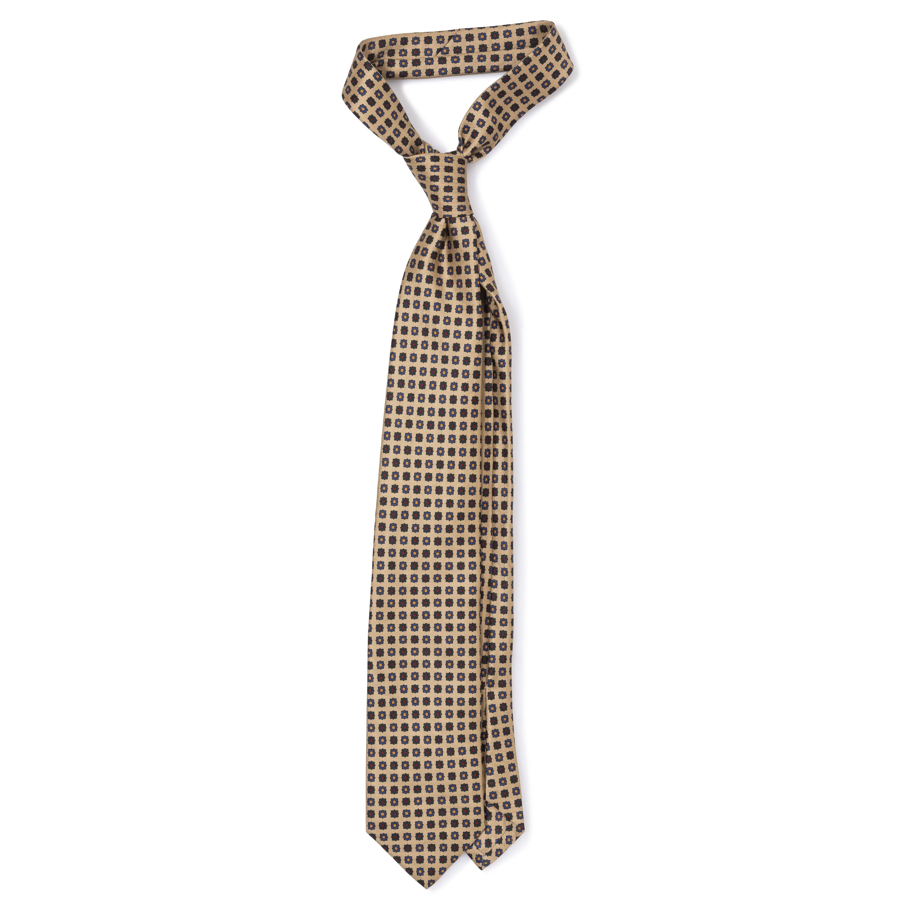 Silk Foulard Print Self-tip Tie