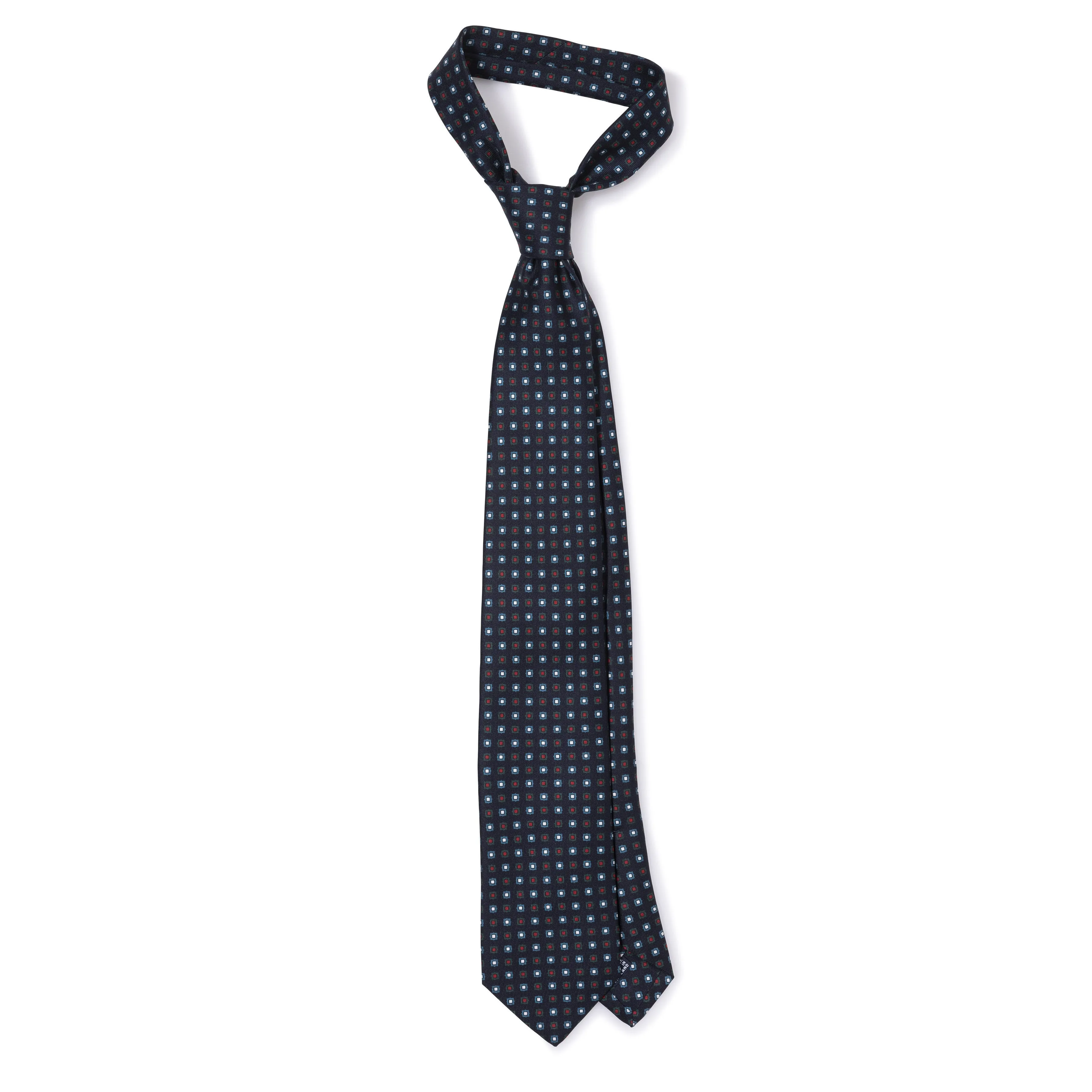 Silk Foulard Print Self-tip Tie