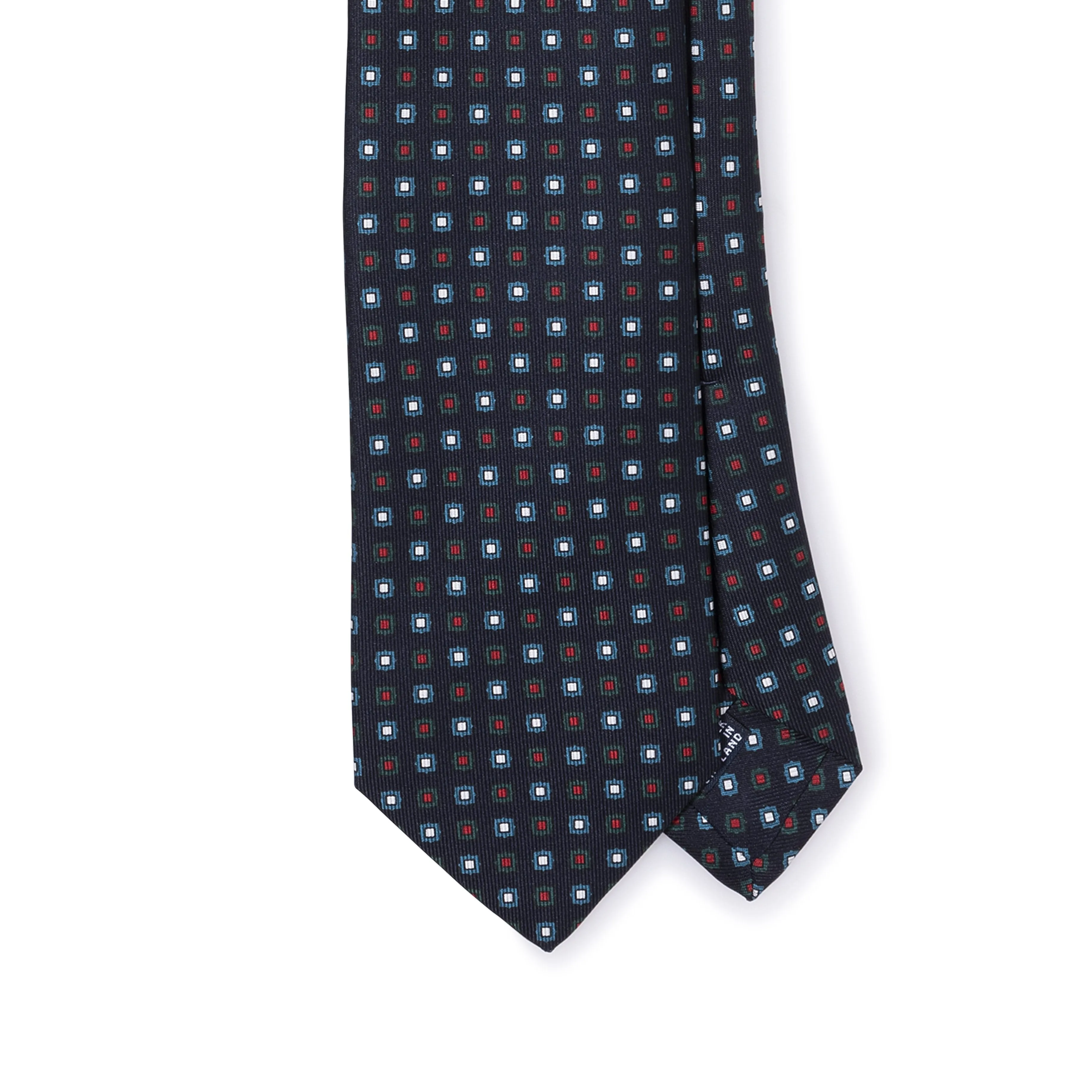 Silk Foulard Print Self-tip Tie