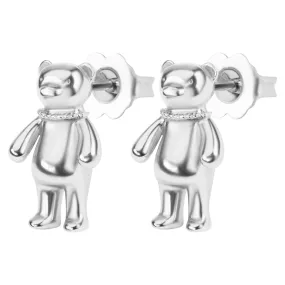 Silver Bear Earrings