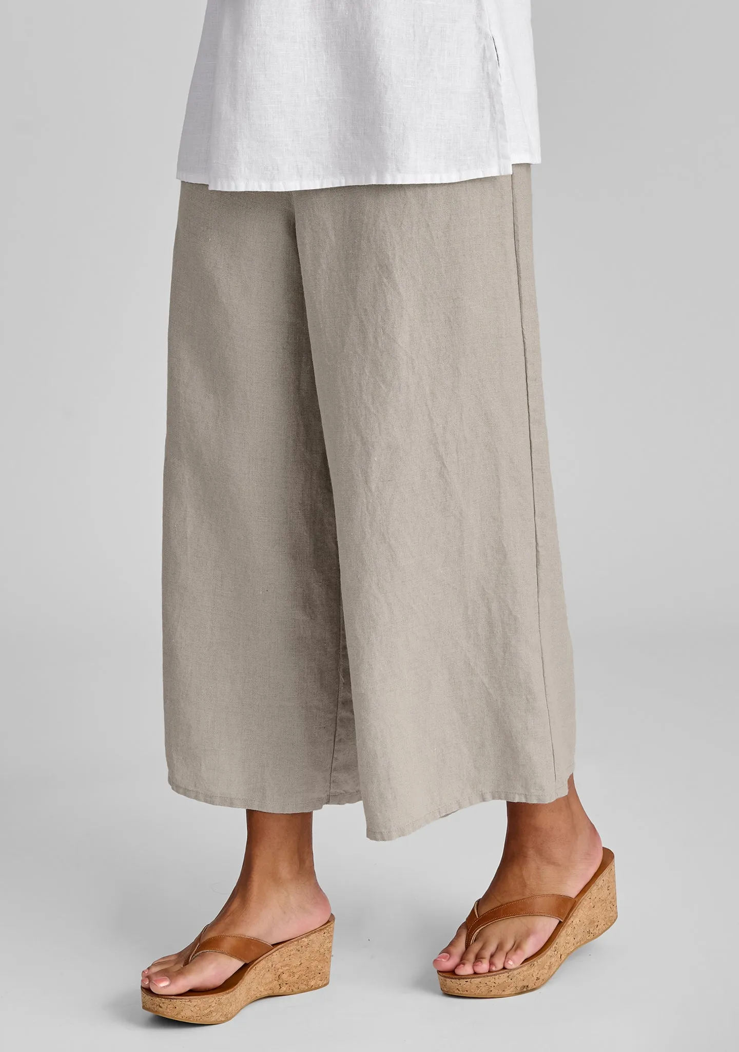 Sociable Flood - Wide Leg Linen Pants