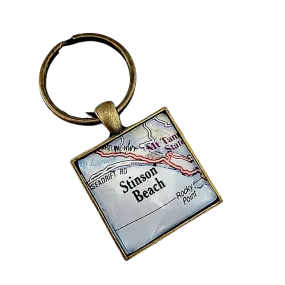 Square Map Keychain