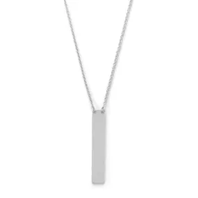 Sterling Silver Vertical Bar Drop Necklace-M H W ACCESSORIES