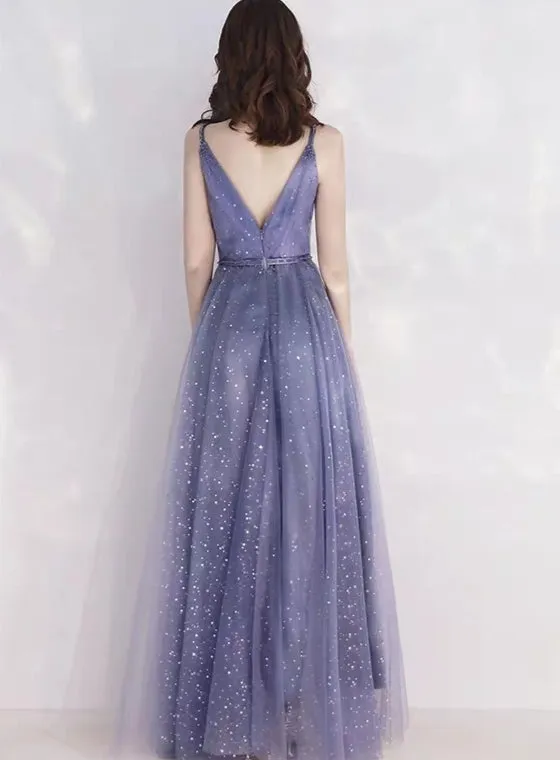 The Canopus Blue Sleeveless Star Gown