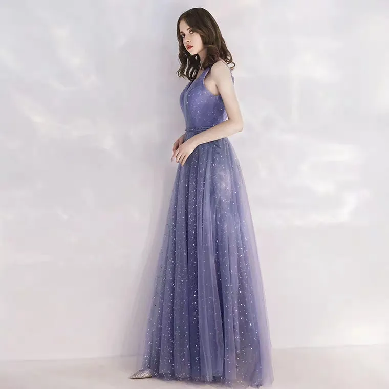 The Canopus Blue Sleeveless Star Gown