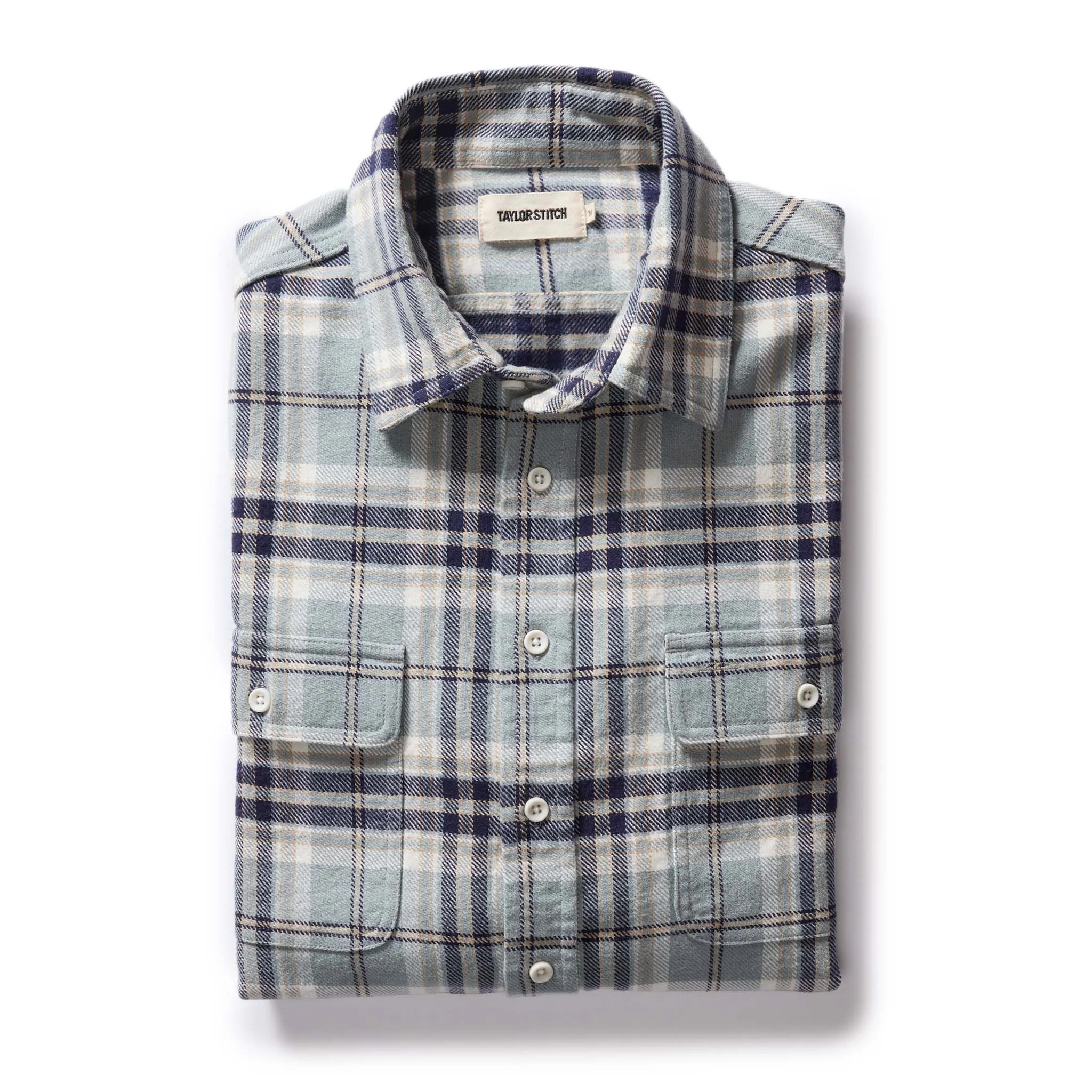 The Ledge Shirt in Faded Blue Plaid