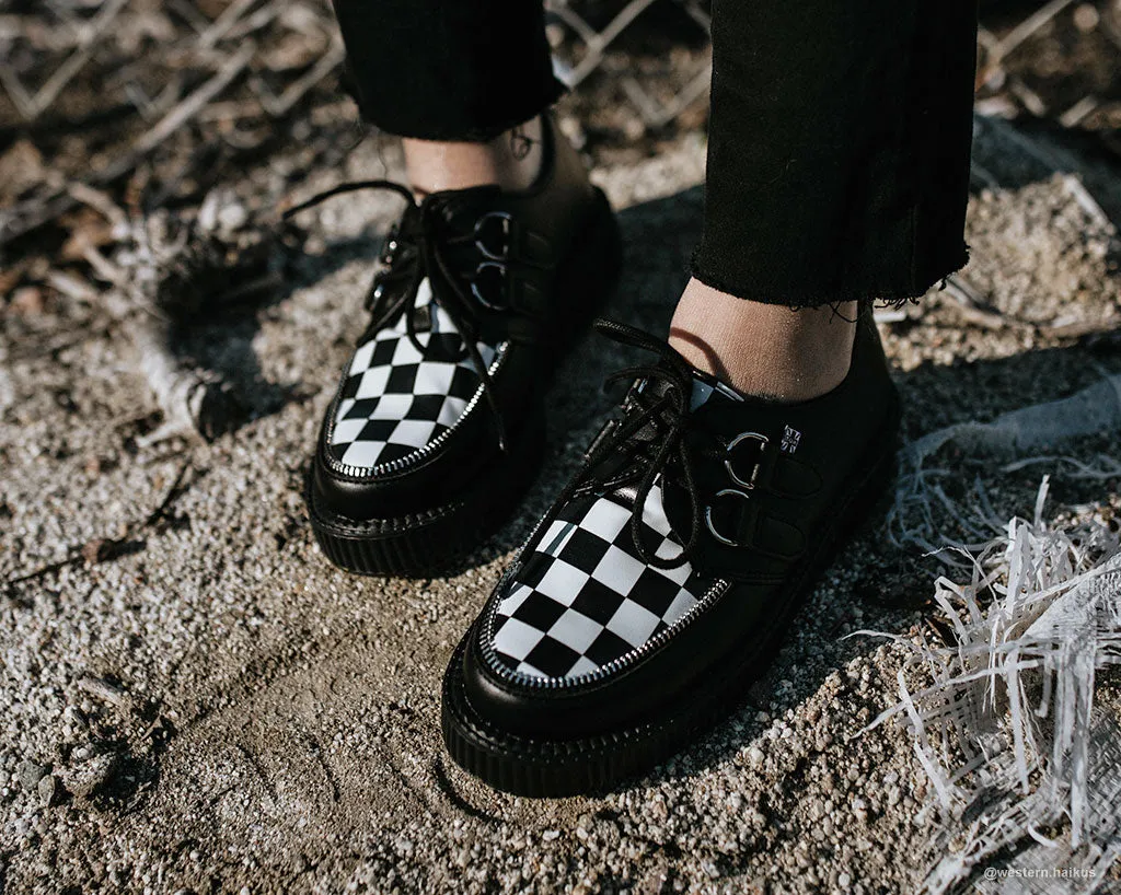 T.U.K Black TUKSkin/ BW Check Viva Low Creeper