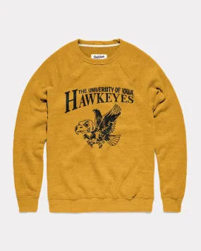 University of Iowa Pennant Gold Crewneck