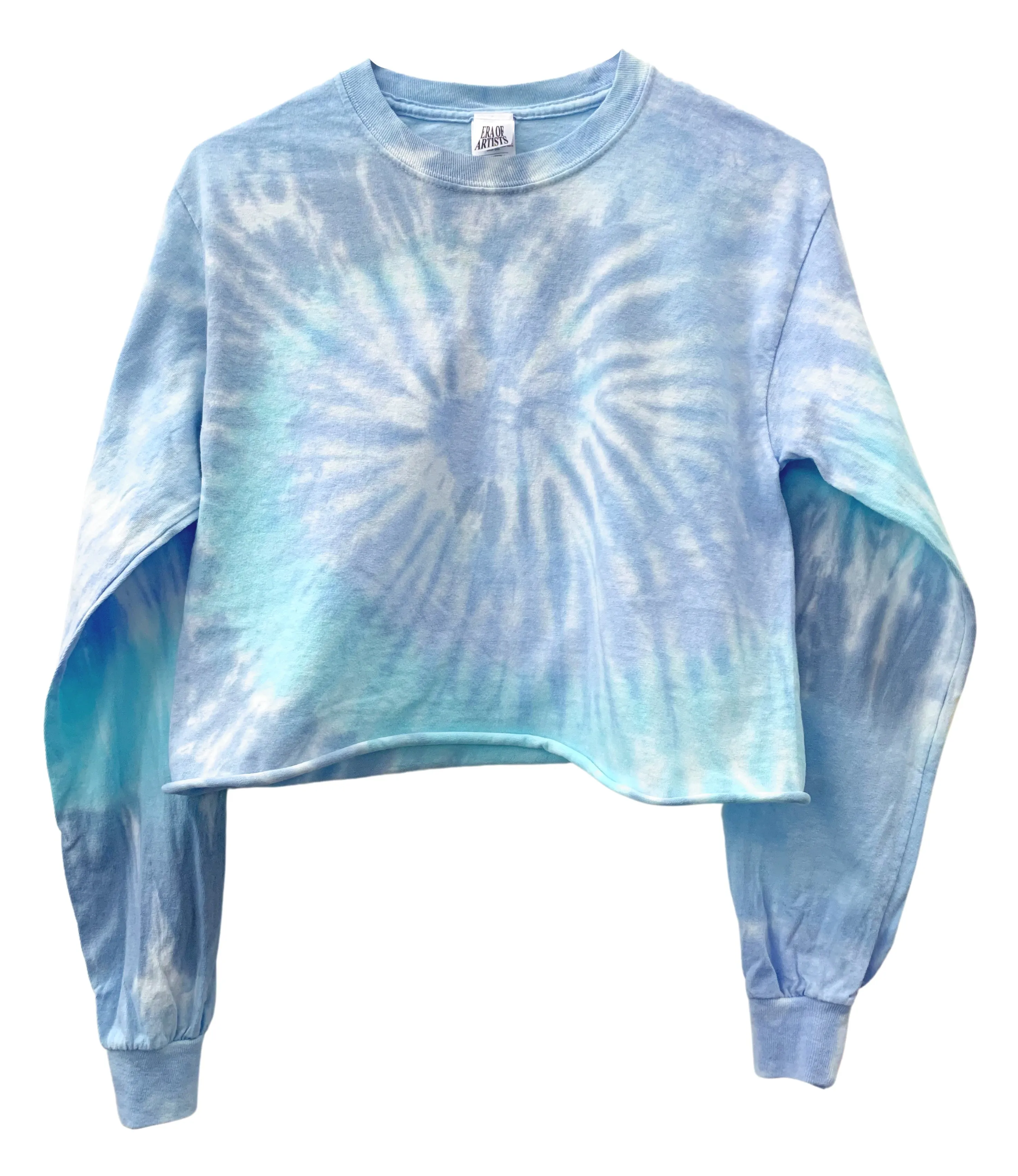 Waterfall Tie-Dye Long Sleeve Unisex Cropped Tee