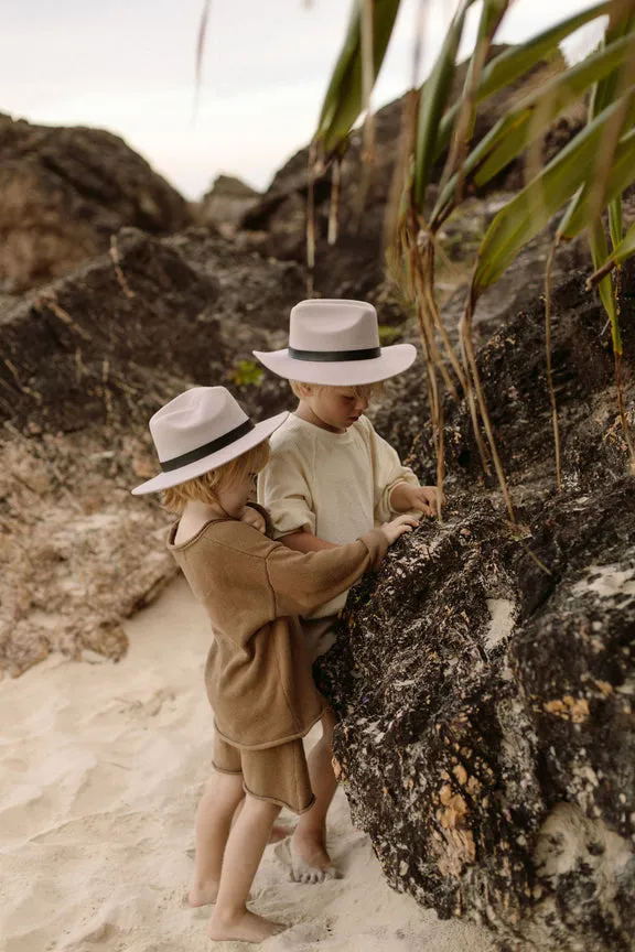 Wool Fedora Hat - Dusty Taupe (Kids-Adults)