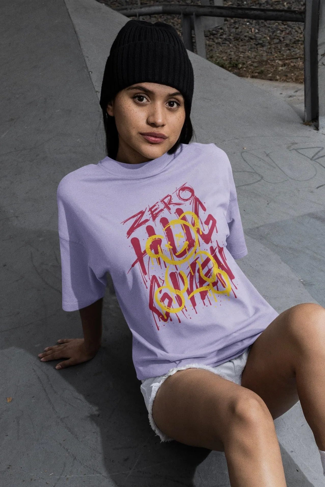 Zero Hug Given Graphic Printed Unisex Oversized T-shirt