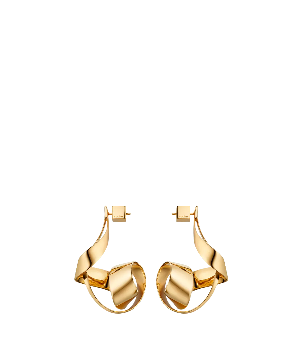 Éole Spiral Earrings - 24 carat gold-gilded